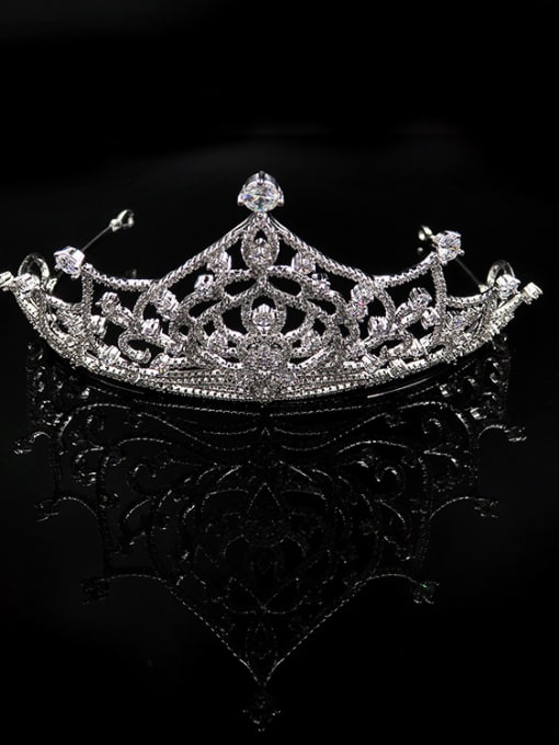 Cong Love Hollow Crown-shape Western Style Noble Hair Accessories