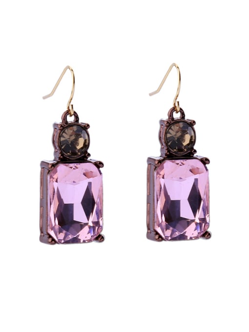 KM Fashion Artificial Crystal Geometric drop earring 2