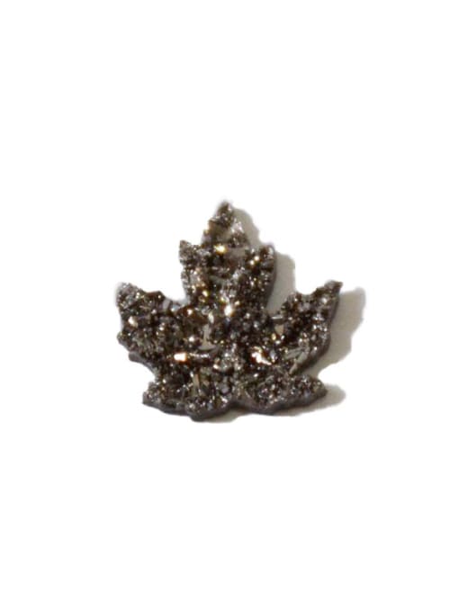 Silver Simple Maple Leaf Natural Crystal Pendant