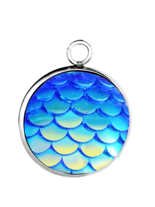 DAAT806-11 Stainless Steel With  Trendy Round With Mermaid scale Charms