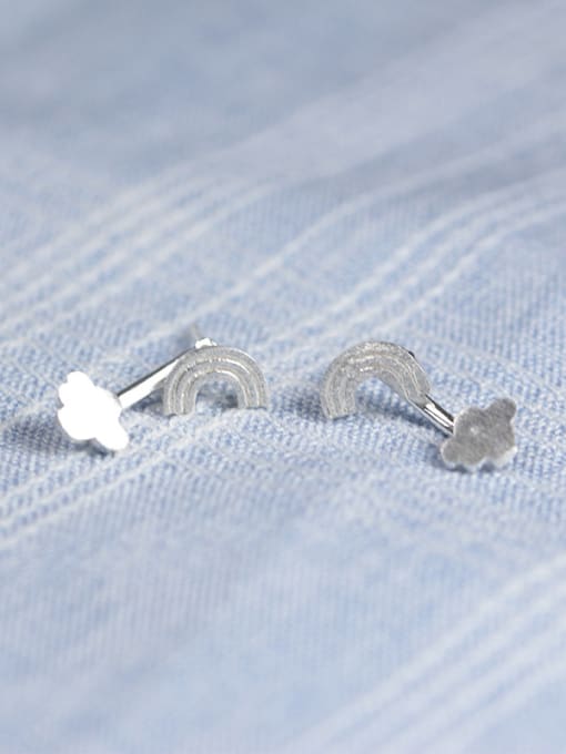 Peng Yuan Tiny Rainbow Cloud Stud Earrings 1