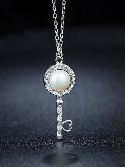 White Key Freshwater Pearl Necklace