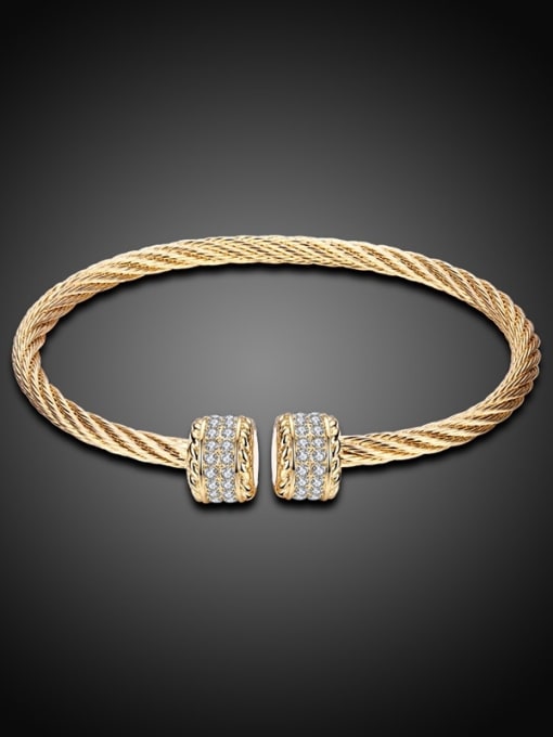 Ronaldo Delicate Open Design 18K Gold Plated Bangle 0