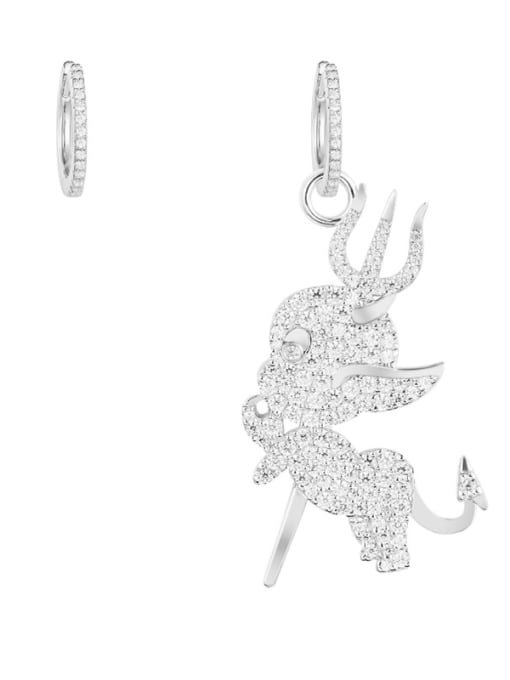 ALI Copper With Platinum Plated Cute Animal Drop Earrings 3