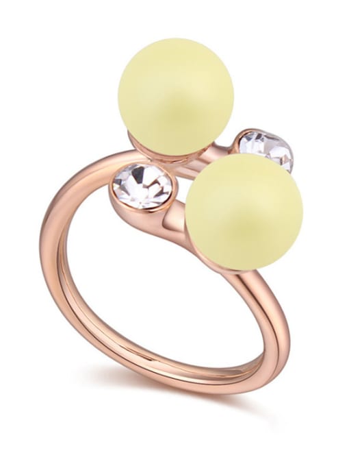 QIANZI Chanz using austrian elements in Austria pearl ring edge jewelry with you 2