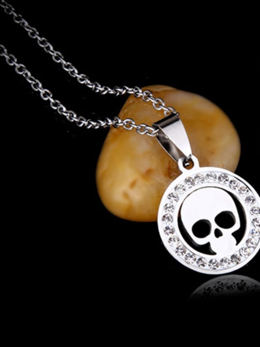 08 Skulls Stainless Steel With Fashion Round Necklaces