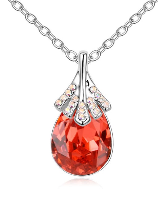 Red Austria was using austrian Elements Crystal Necklace Chain small exquisitely dainty and ravishingly beautiful clavicle
