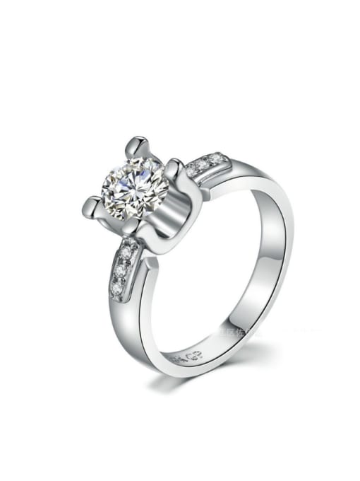 ZK Western Style New Design Engagement Ring with Zircons 0
