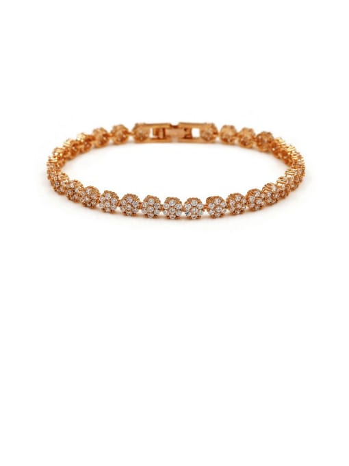 Mo Hai Copper With Cubic Zirconia  Delicate Round Bracelets 2