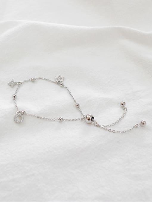 DAKA Fashion Tiny Zirconias Adjustable Silver Bracelet 2