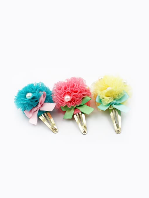YOKI KIDS Yarn Flower Hair clip 1