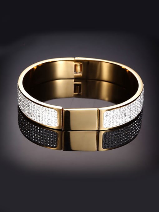 JINDING Imported Titanium Steel Anti-allergic Gold Bracelet 0