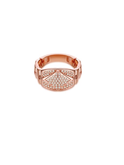 Rose Gold 2018 Women Rose Gold Zircon Ring