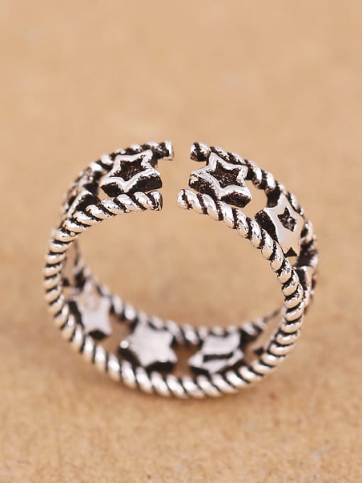 Peng Yuan Retro Hollow Stars Opening band ring 2