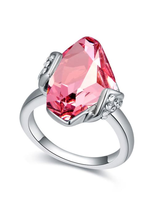 pink Fashion Irregular austrian Crystal Alloy Ring