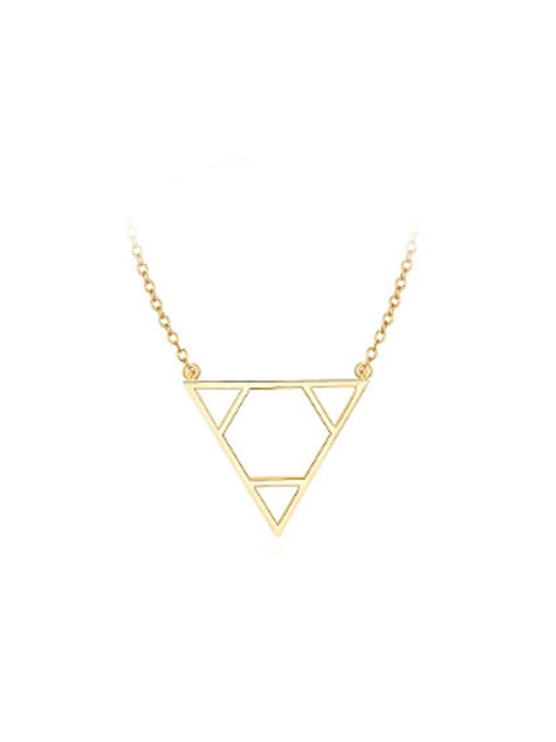 Ronaldo Exquisite Gold Plated Triangle Shaped Necklace 0