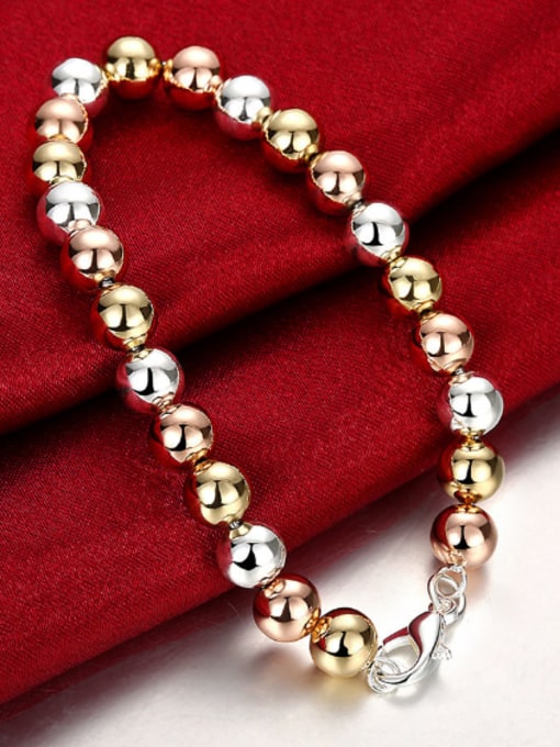 OUXI Simple Multi-tone Gold Beads Bracelet 2