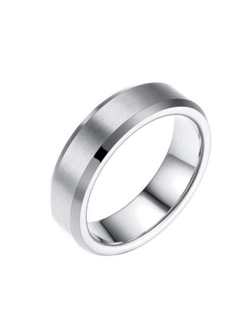 Open Sky Stainless Steel With Black Gun Plated Simplistic Geometric Rings 2