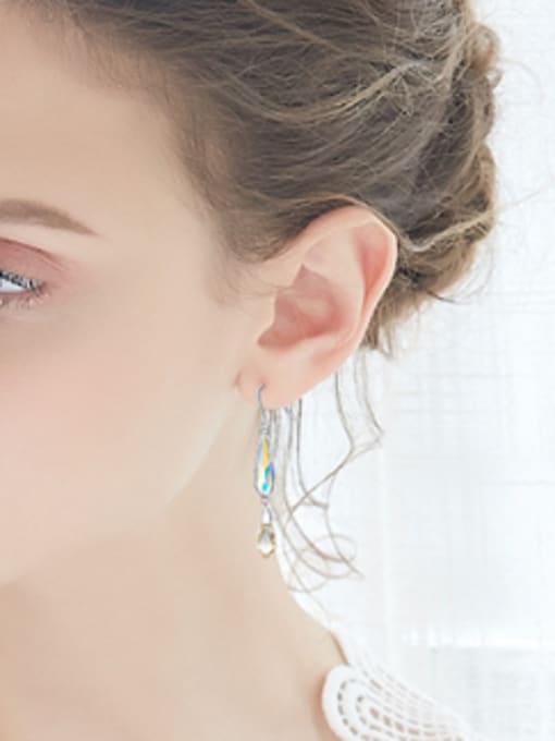 CEIDAI Fashion Shiny austrian Crystals Copper Earrings 1