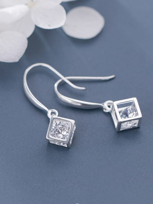 Rosh 925 Sterling Silver With Platinum Plated Fashion Geometric Hook Earrings 4