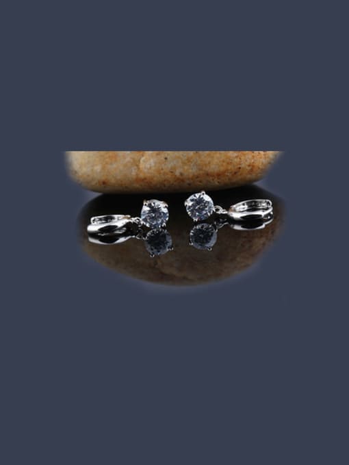 Qing Xing Zircon 7MM Round Diamond Multipurpose Earing 2