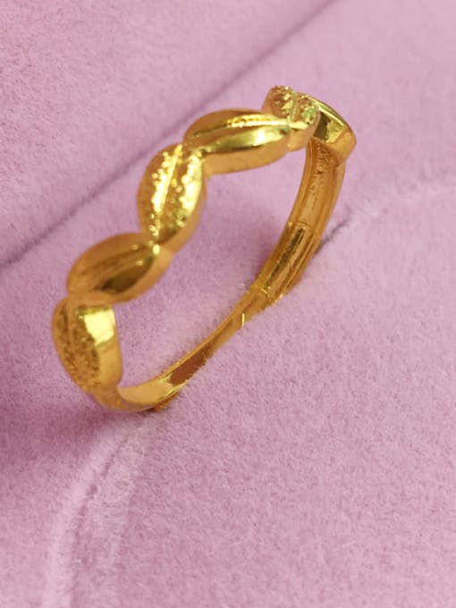 B Gold Plated Geometric Shaped Ring