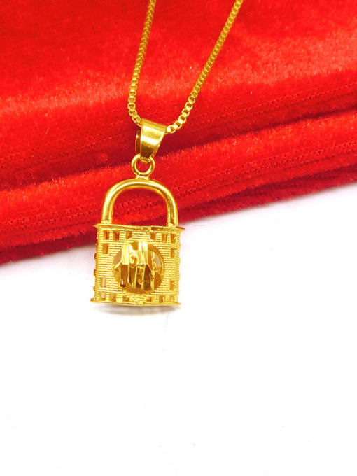 Neayou 18K Gold Plated Locket Shaped Necklace 1