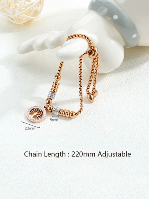 Open Sky Stainless Steel With  Cubic Zirconia  Simplistic Hollow Round Bracelets 2