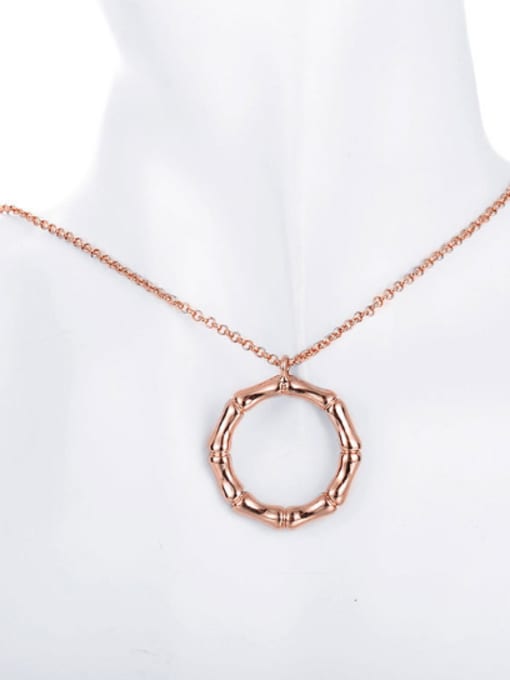 OUXI Rose Gold Simply Style Necklace 3