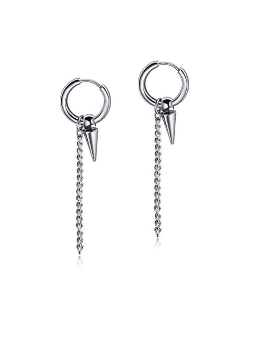 Open Sky 316L Surgical Steel With Platinum Plated Fashion Geometric Threader Earrings 0