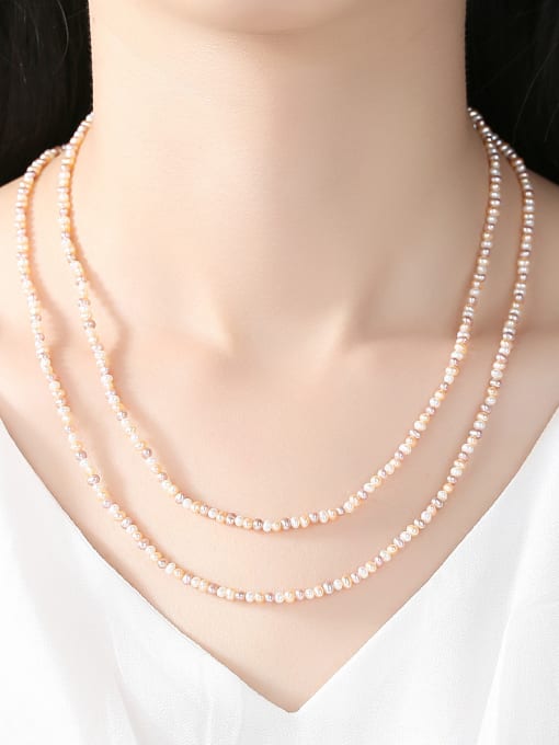 CCUI Classic natural pearl mixed coloured Necklace 1