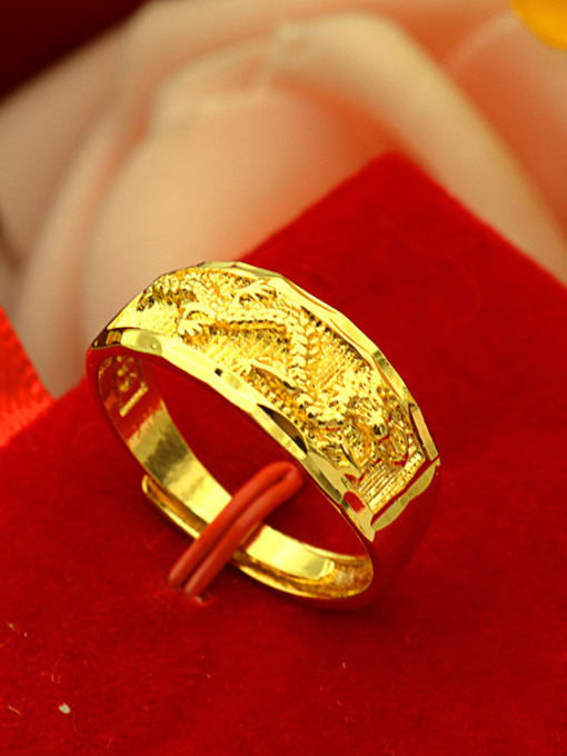 Neayou Gold Plated Dragon Pattern Ring 0