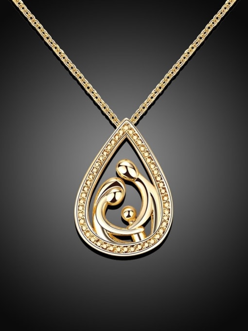 18 Carat Gold 18K Gold Plated Creative Water Drop Shaped Necklace