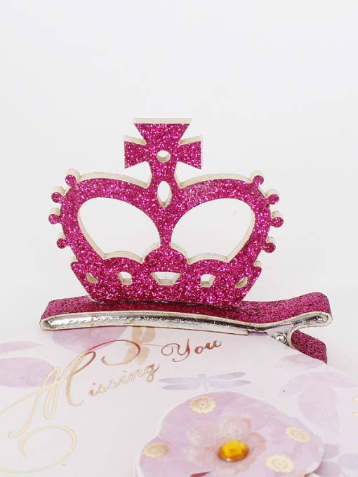 Flat Jiamei Red Small Crown Hair clip