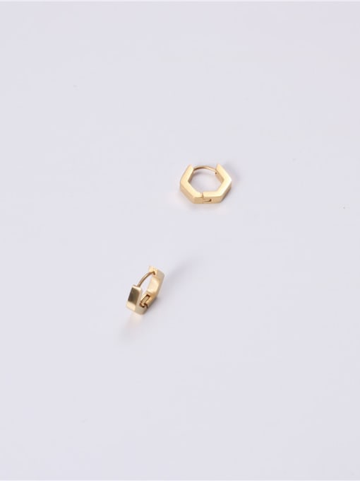 GROSE Titanium With Gold Plated Simplistic Smooth  Geometric Clip On Earrings 3