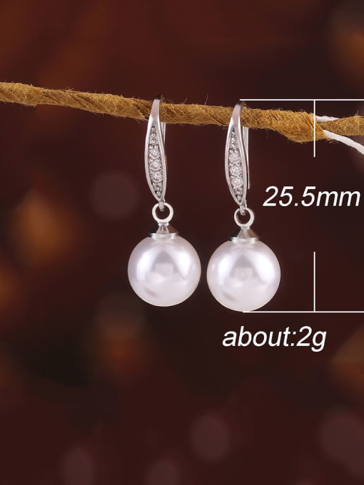MATCH Copper With Platinum Plated Simplistic Round Hook Earrings 3