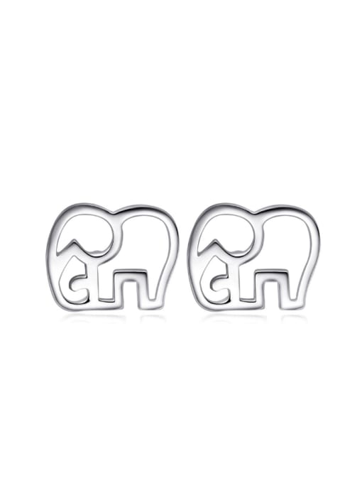 kwan Lovely Small Hollow Elephant Stud Earrings 0