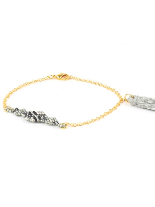 HB548-E Gold Plated Alloy Handmade Fashion Colorful Bracelet
