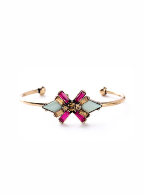 KM Alloy Rose Gold Plated Bow Bangle
