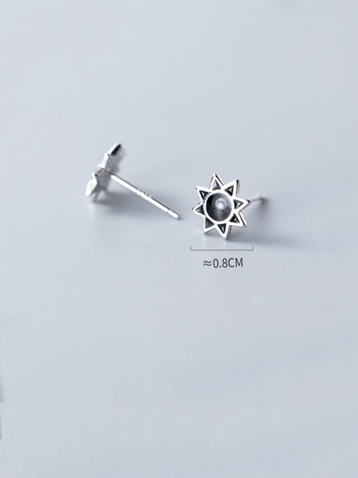 Rosh 925 Sterling Silver With Rose Gold Plated Cute Sun Flower Stud Earrings 1
