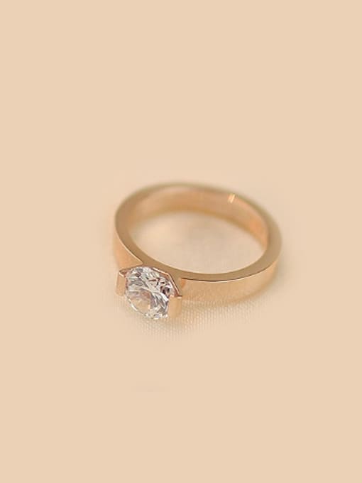 GROSE Zircon Rose Gold Plated Women Ring