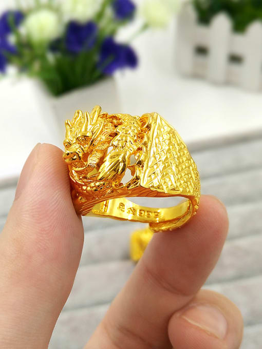 Neayou Men 24K Gold Plated Dragon Ring 1