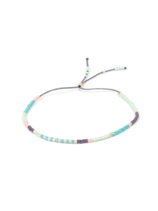 handmade Women Handmade Colorful Glass Beads Bracelet 3