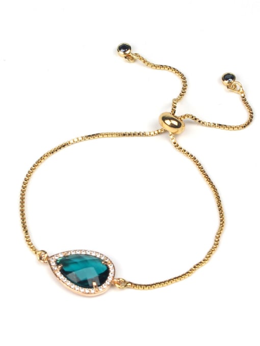 HB617-K Water Drop Glass Stones Elegant Fashion Bracelet