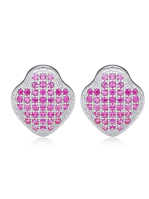 kwan Creative Geometric Gift Stud Earrings with Amethyst