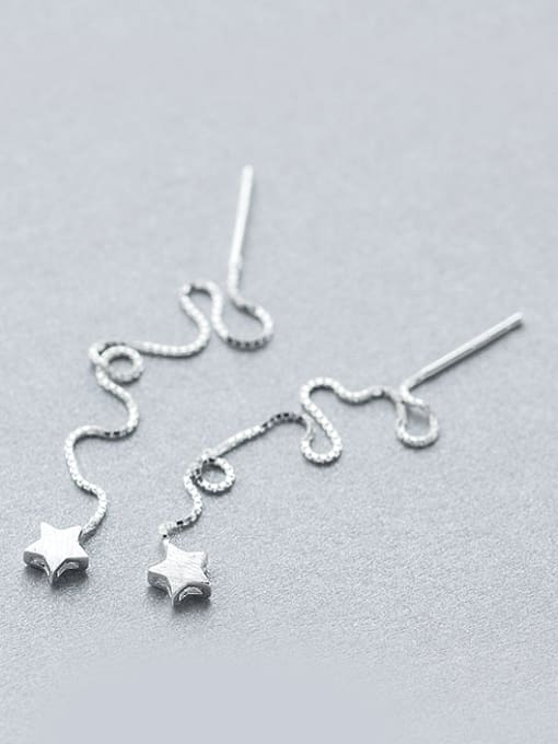 Rosh Exquisite Star Shaped S925 Silver Line Earrings 0