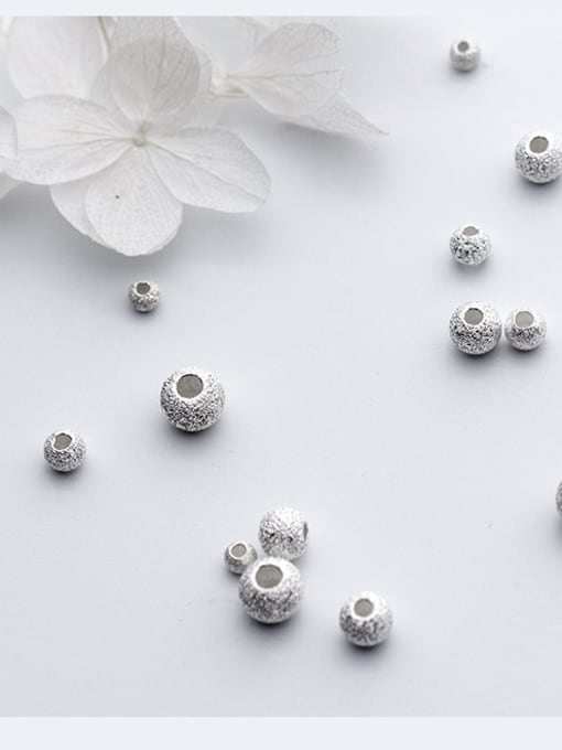 FAN 925 Sterling Silver With Silver Plated Classic ball Beads 1