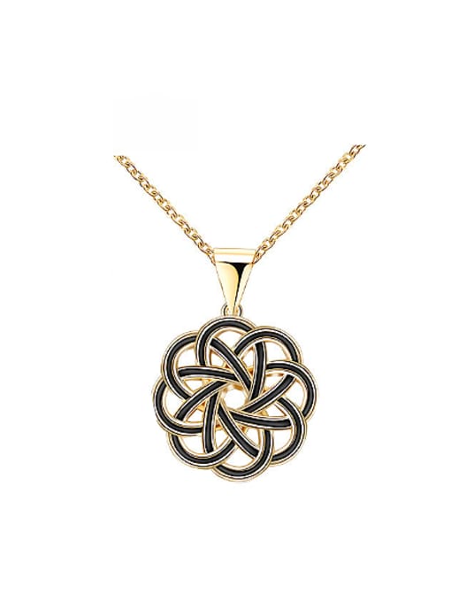 Ronaldo Personality 18K Gold Plated Flower Shaped Necklace 0