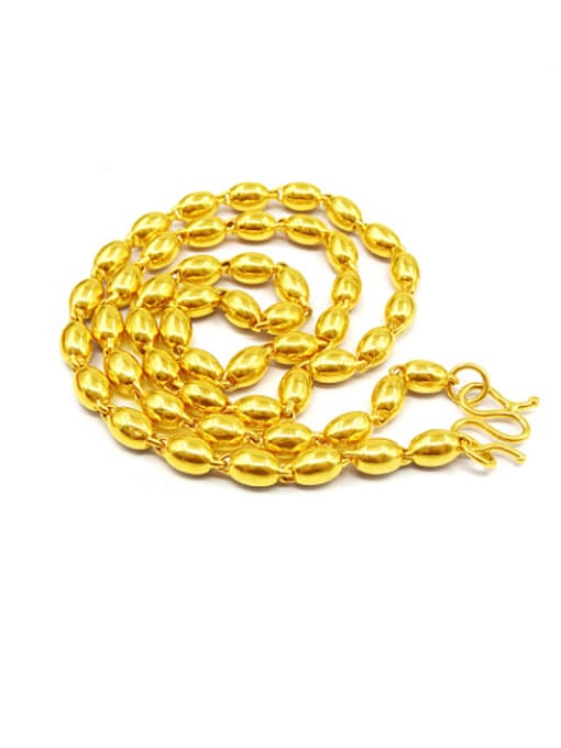 golden Men All-match Oval Shaped Necklace
