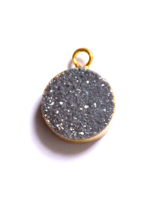 Blue Simple Shiny Natural Crystal Round Pendant
